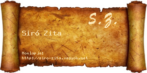 Siró Zita névjegykártya