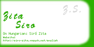 zita siro business card