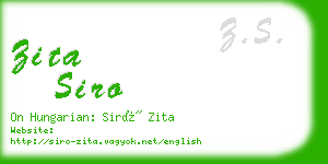 zita siro business card
